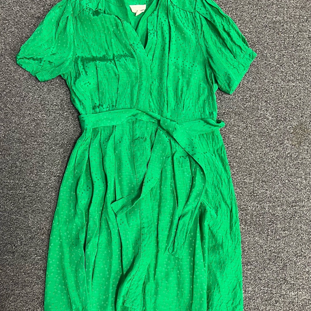 Vibrant Green Midi Dress